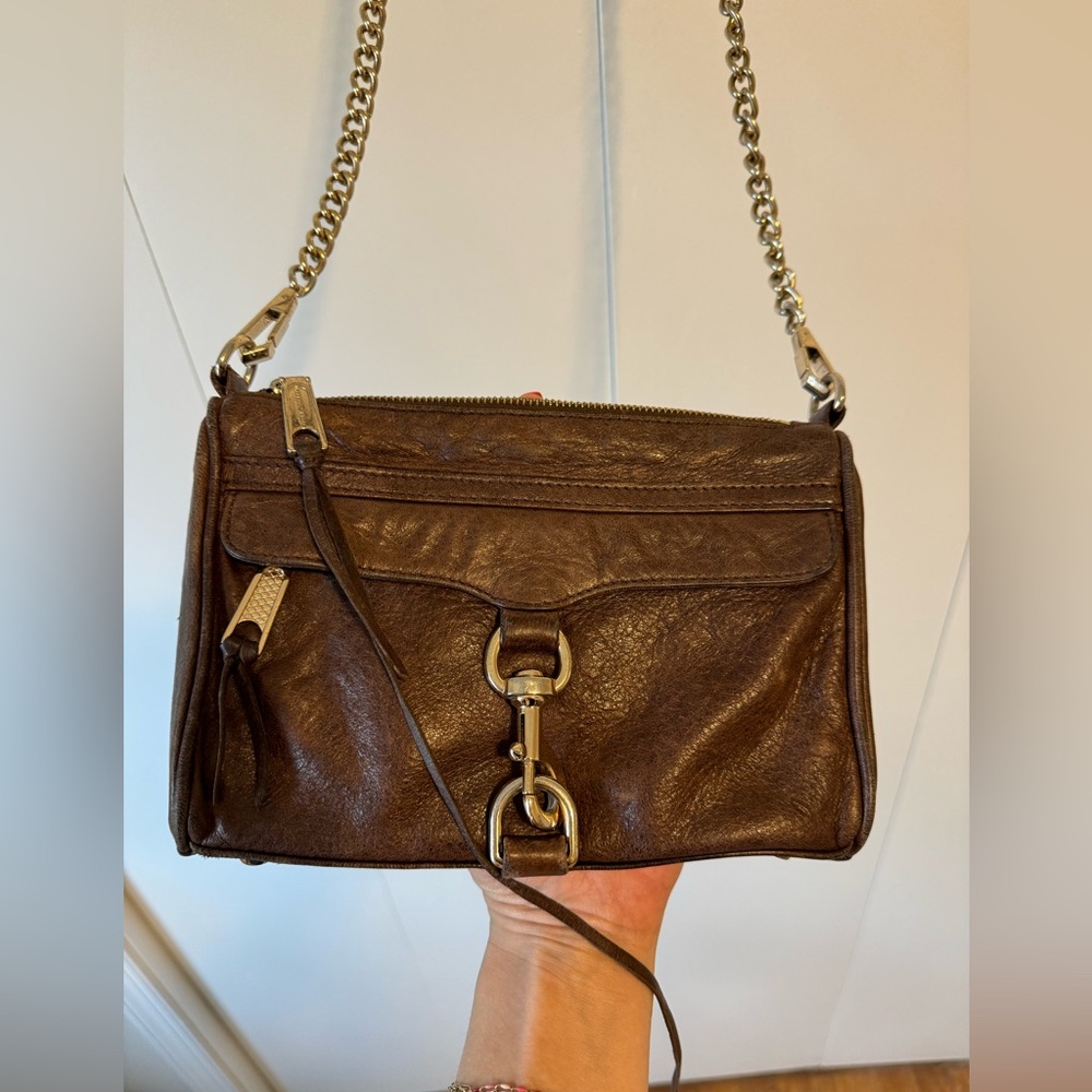 Rebecca Minkoff Brown Cognac Leather Crossbody Purse